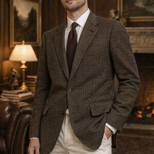 Example by Missoni Brown Checkered Men's Blazer - size unknown see measurements